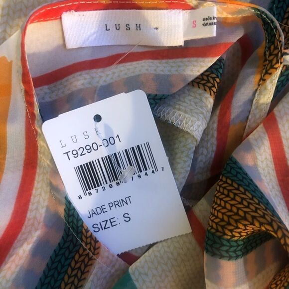 LUSH. AZTEC PRINT blouse, Sheer, size S - Picture 3 of 3